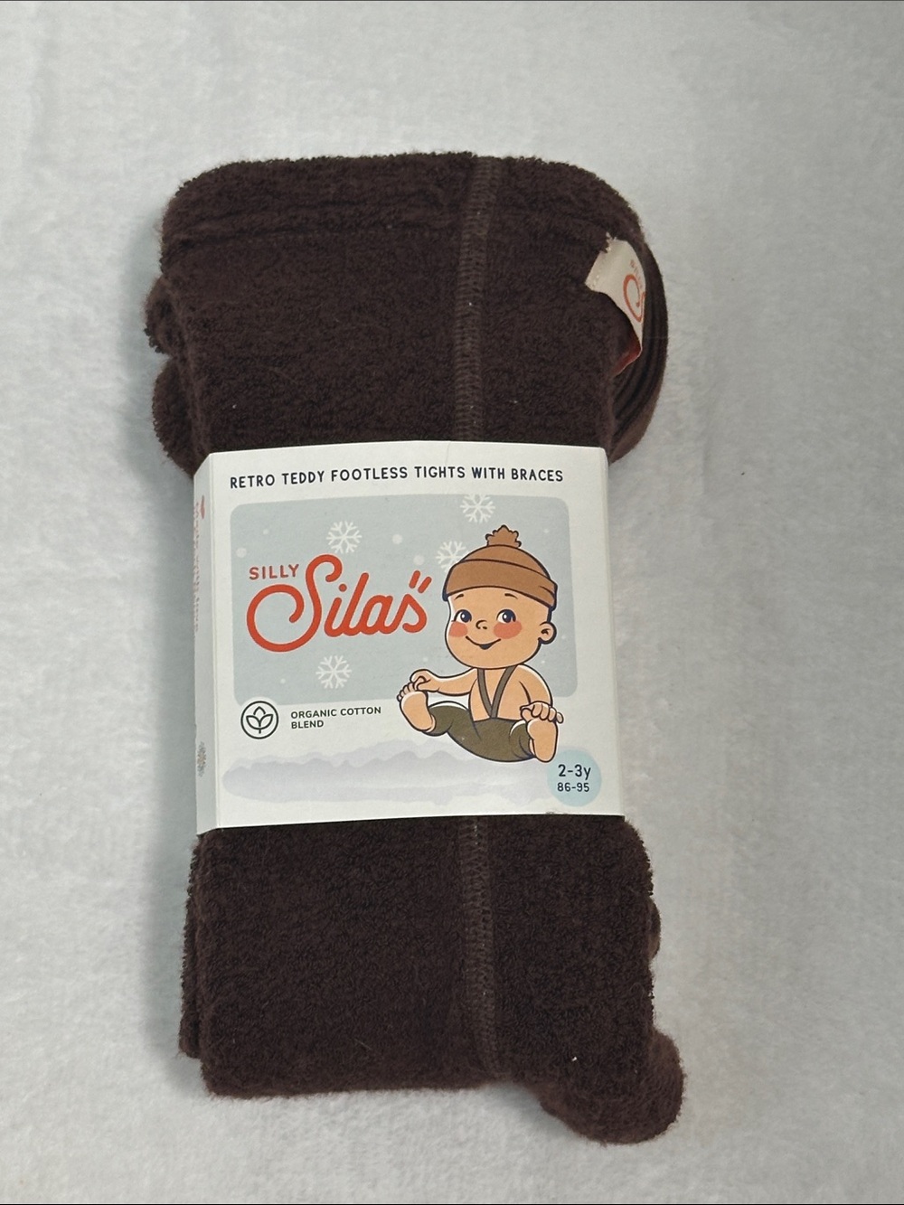 🍓 NWT Silly Silas Retro Teddy Footless Tights with Braces